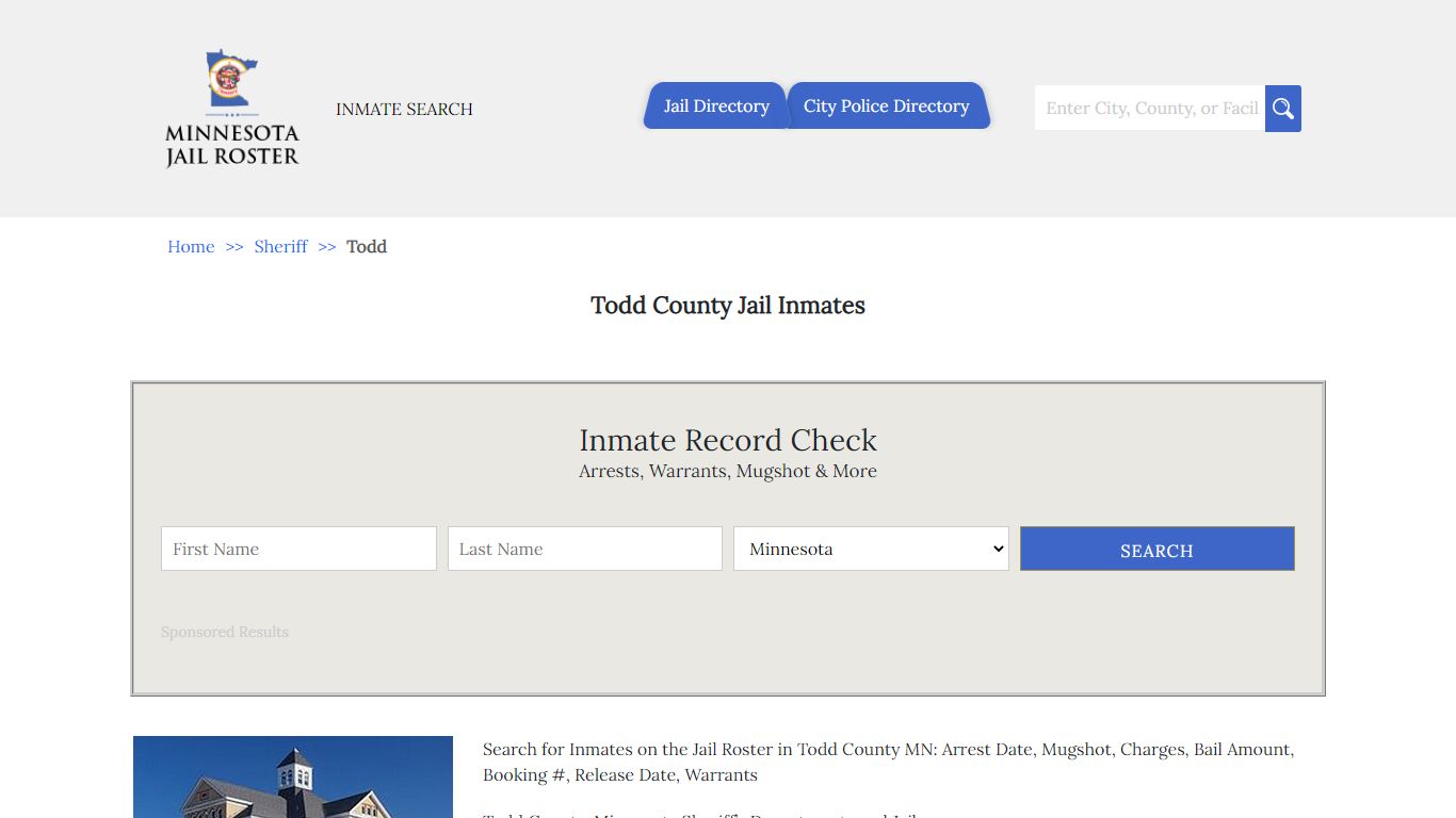Todd County Jail Inmates | Jail Roster Search - Minnesota Jail Roster